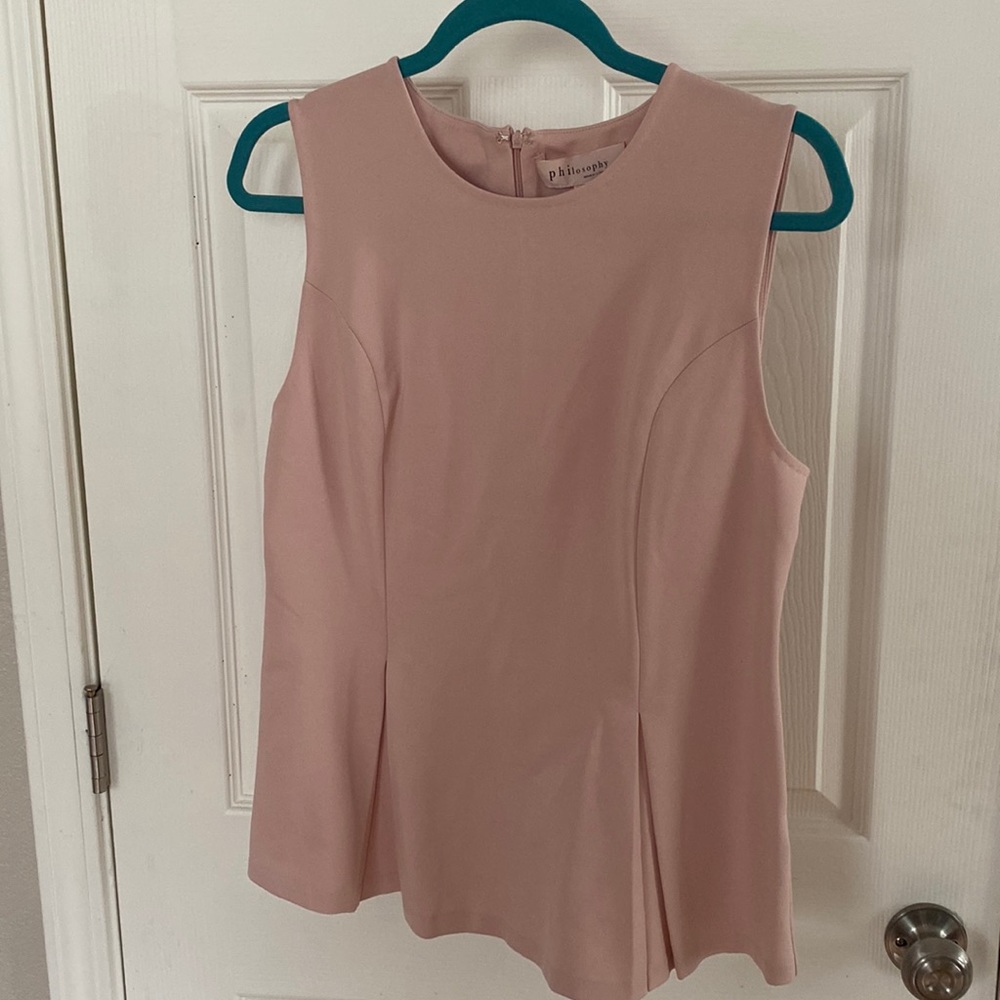Dusty rose flair blouse Philosophy Republic